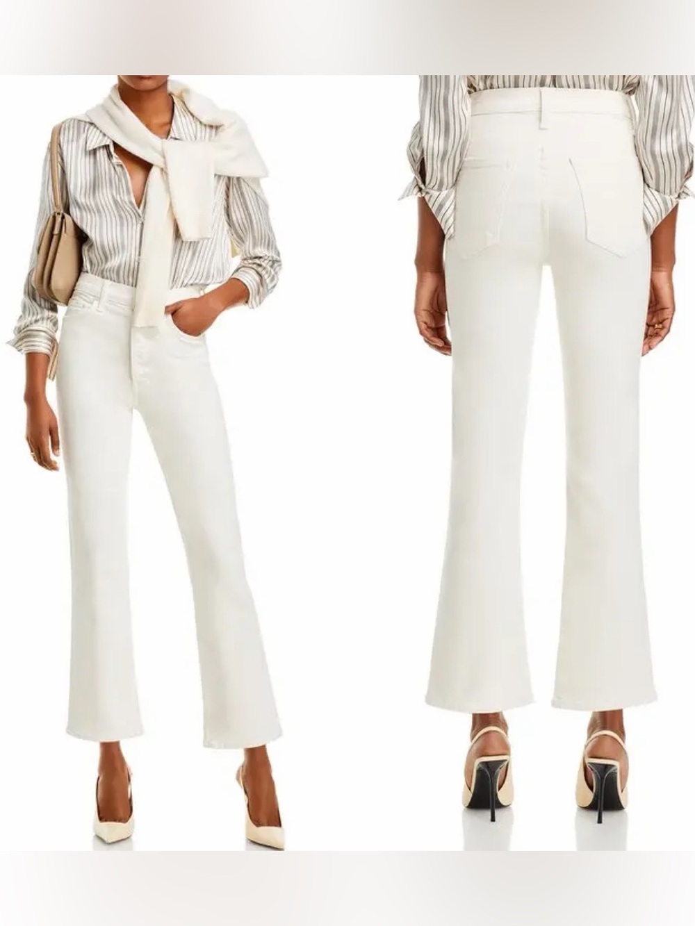 ⭐️ MOTHER The Tripper High Rise Ankle Jeans in Cream Puff⭐️33